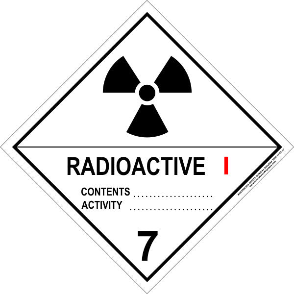 CLASS 7 - RADIOACTIVE - CATEGORY 1