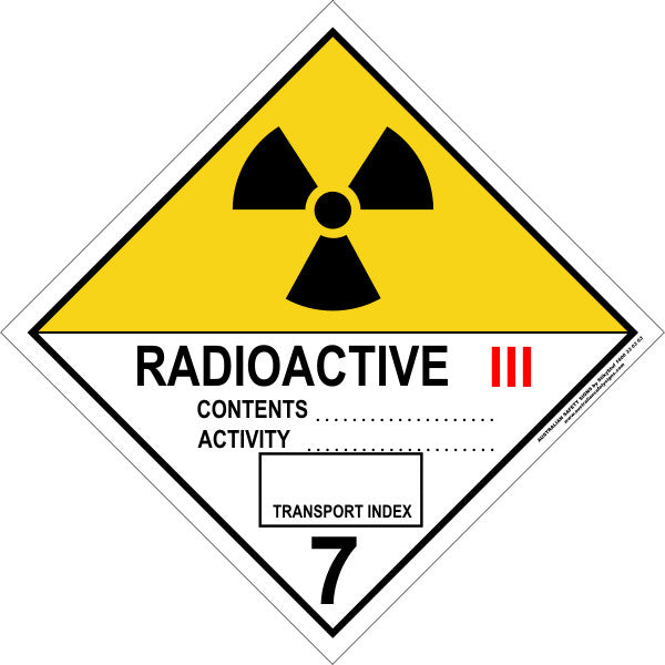 CLASS 7 - RADIOACTIVE - CATEGORY 3