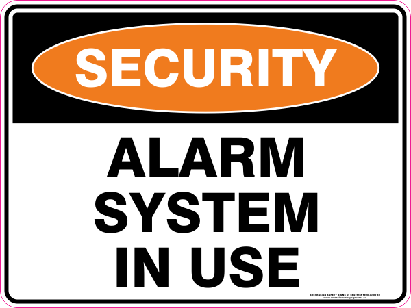 ALARM SYSTEM IN USE