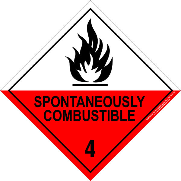 CLASS 4 - SPONTANEOUSLY COMBUSTIBLE