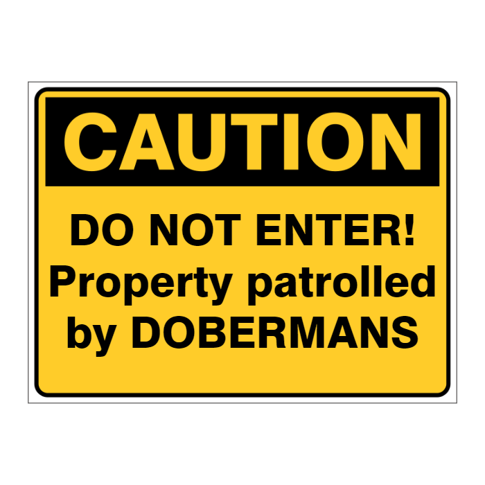 Custom Text Caution Sign