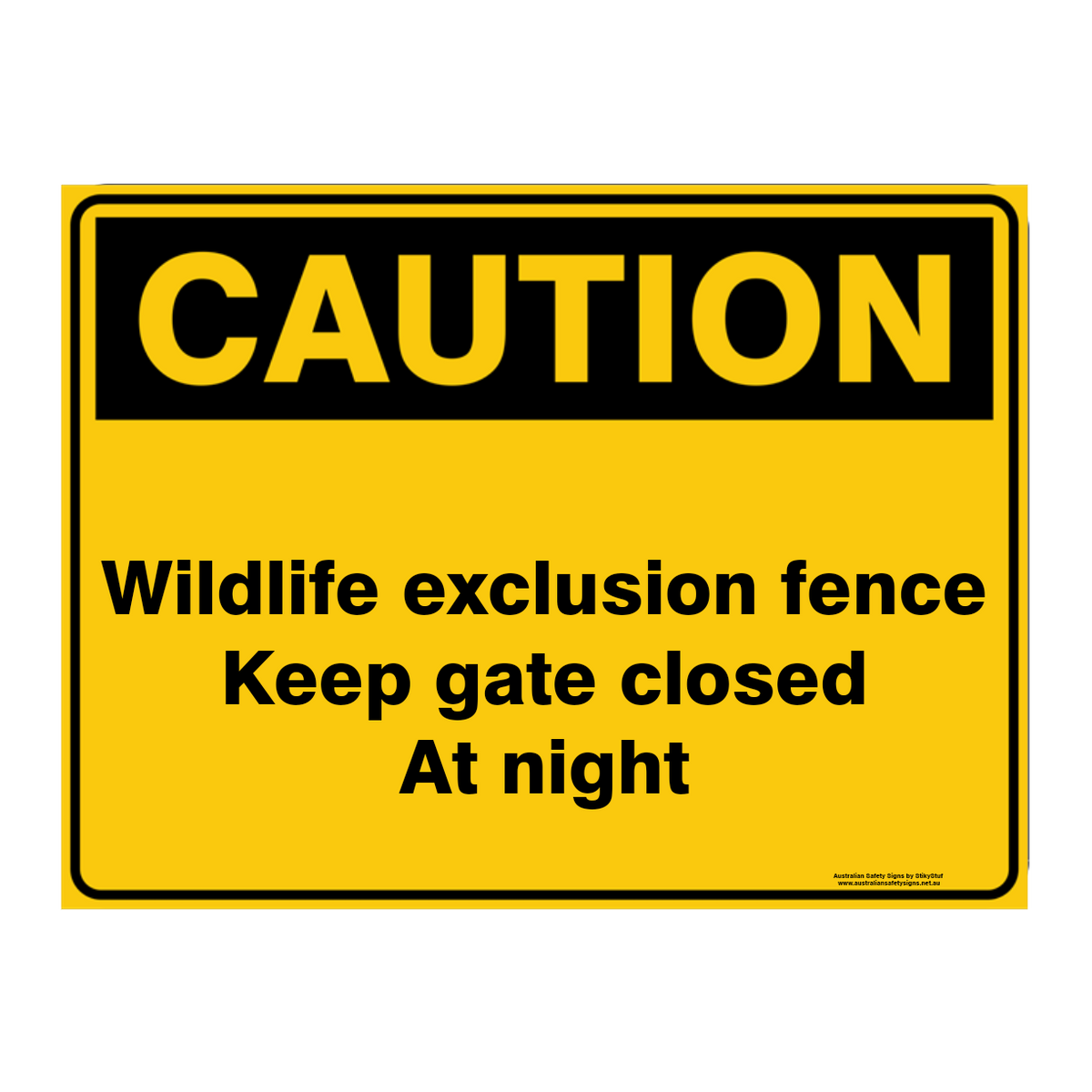 Custom Text Caution Sign