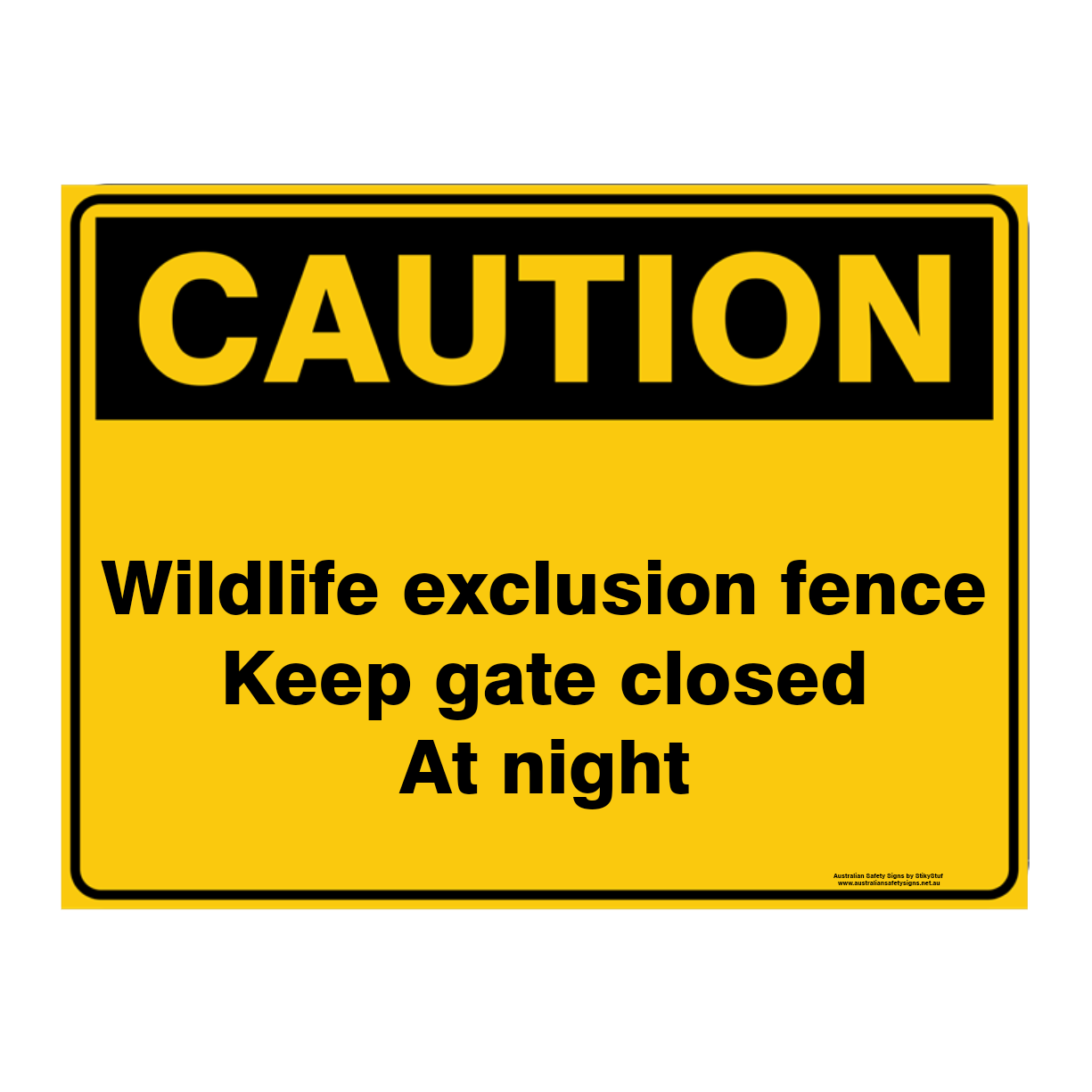 Custom Text Caution Sign