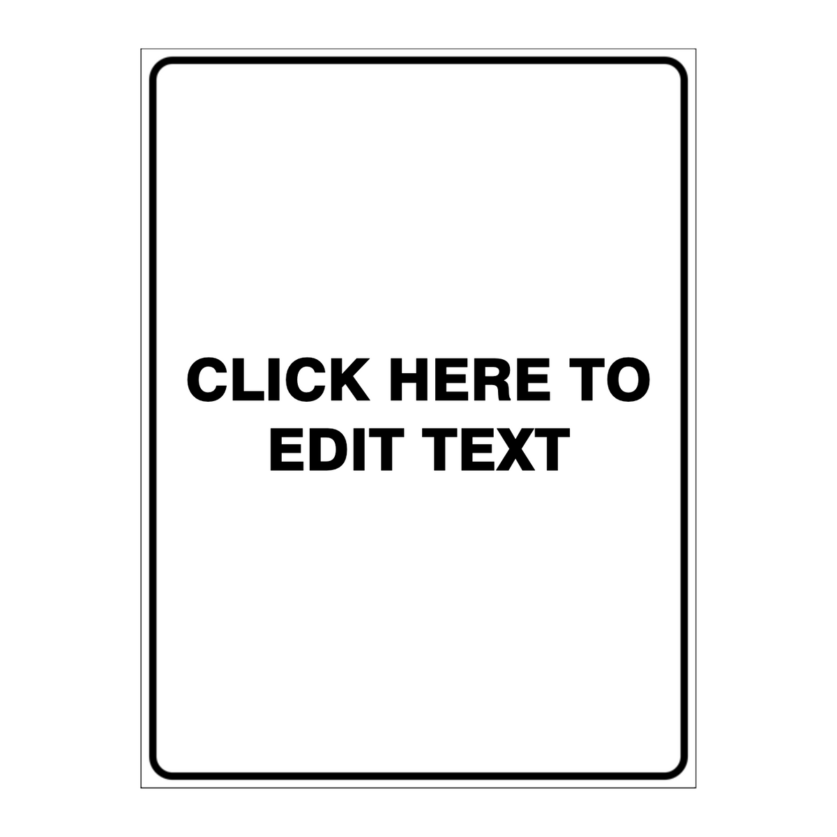 Custom Text Sign Portrait