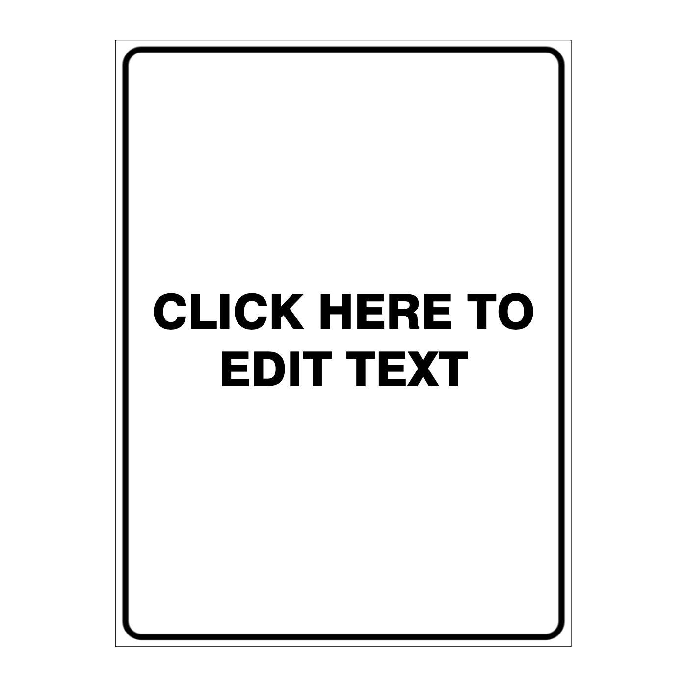 Custom Text Sign Portrait