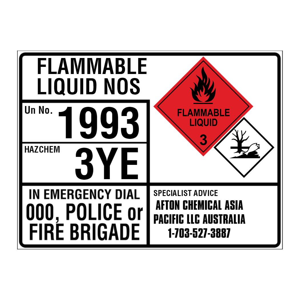 CUSTOM - EMERGENCY INFORMATION PANEL - FOR TRANSPORT