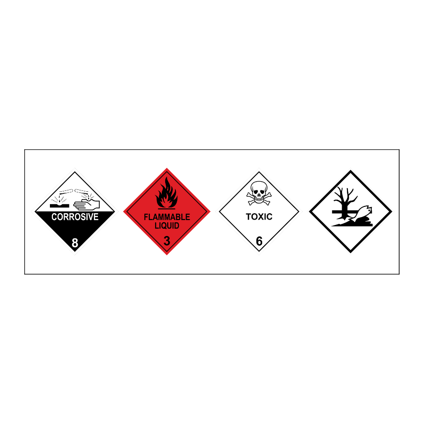 Composite Hazchem Warning Placard