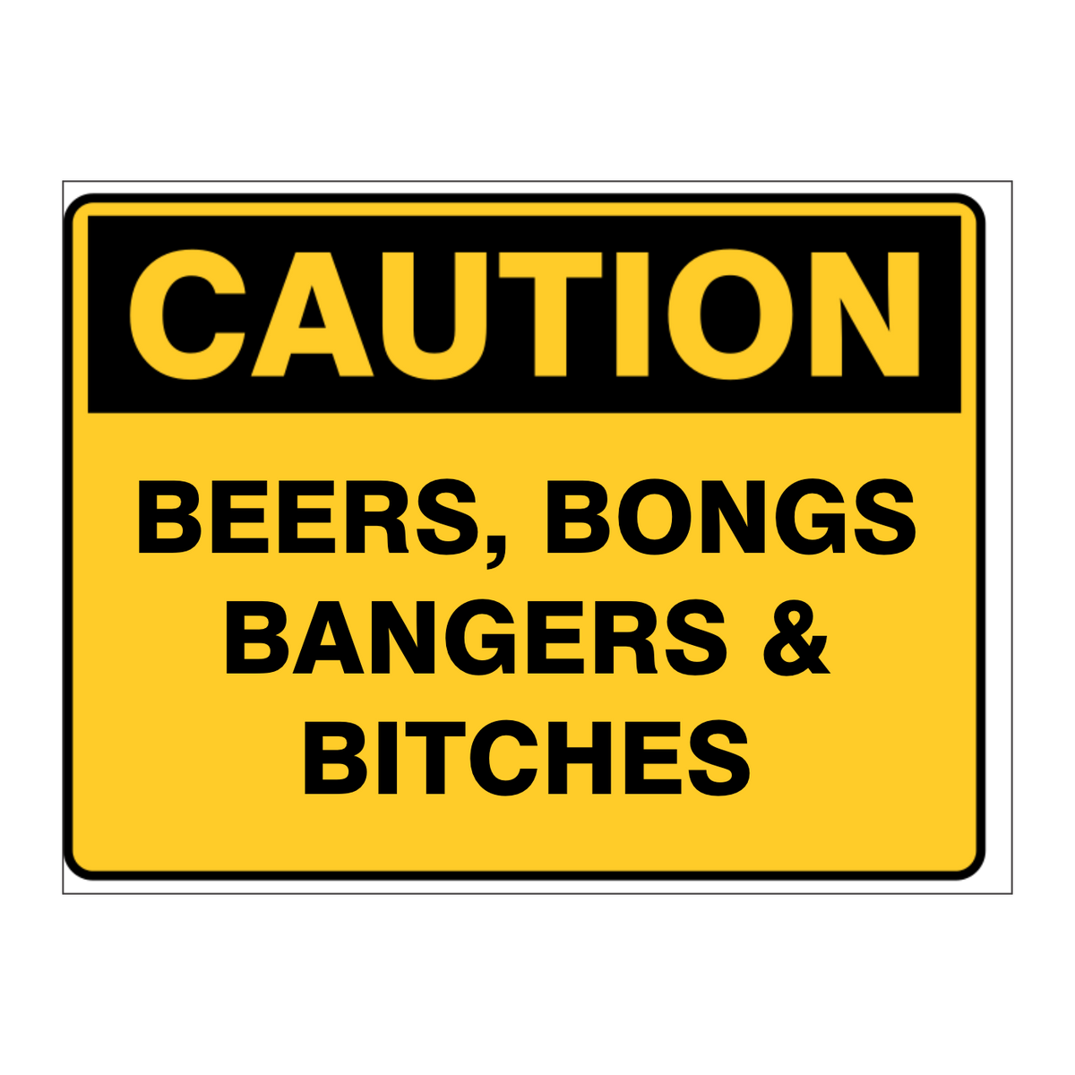 Custom Text Caution Sign