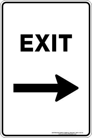 EXIT - RIGHT ARROW