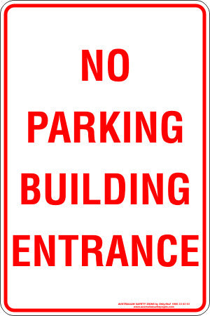 NO PARKING BUILDING ENTRANCE