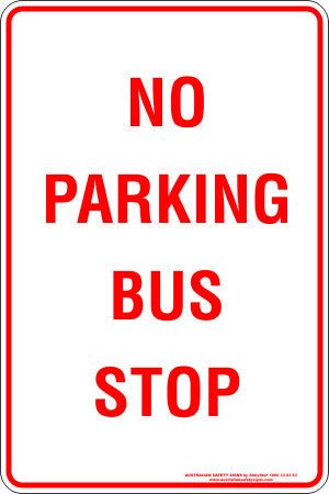 NO PARKING BUS STOP