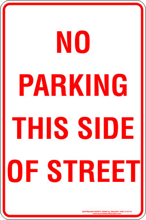 NO PARKING THIS SIDE OF STREET