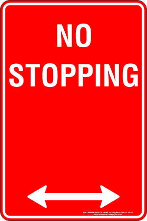 NO STOPPING SPAN ARROW