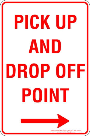 PICK UP AND DROP OFF POINT RIGHT ARROW