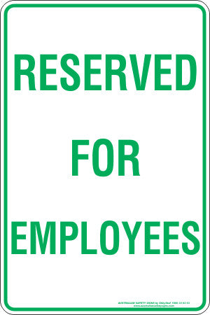 RESERVED FOR EMPLOYEES