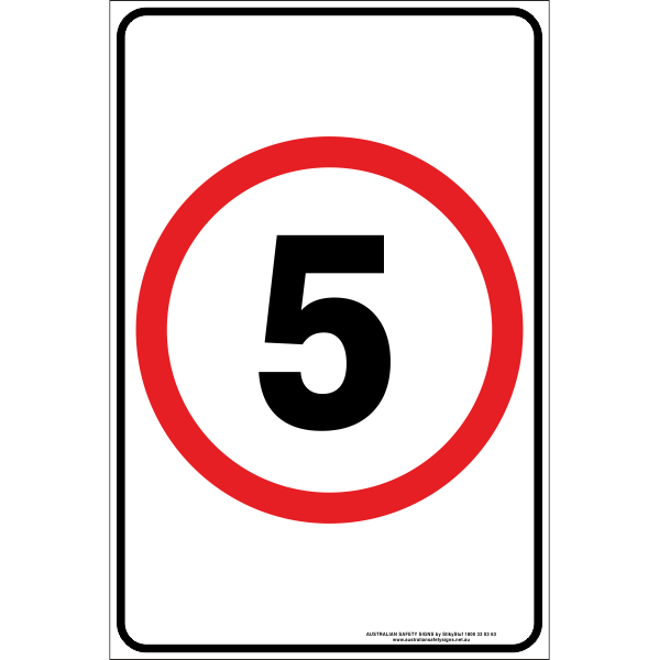 SPEED LIMIT 5 RED ANNULUS