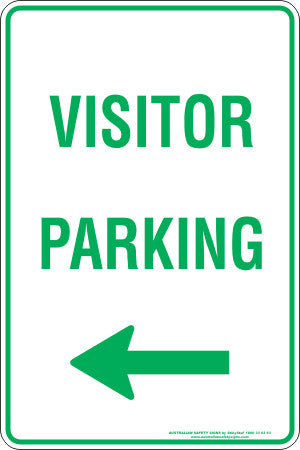 VISITOR PARKING LEFT ARROW