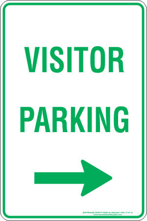 VISITOR PARKING RIGHT ARROW