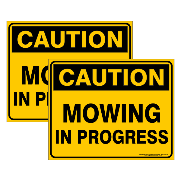 MOWING IN PROGRESS - Double Sided 500 x 400mm