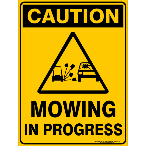 MOWING IN PROGRESS