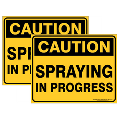Sicherheitsschild 'Caution Spraying In Progress' - 600x450 Mm, Kunststoff, Für Garagen & Werkstätten
