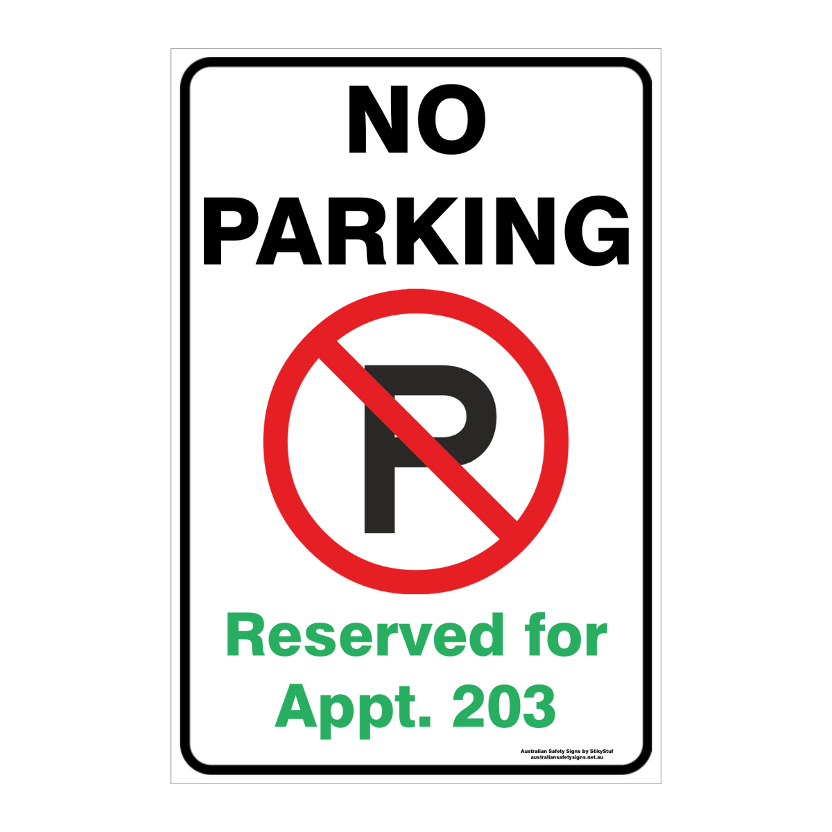 CUSTOM PARKING SIGN