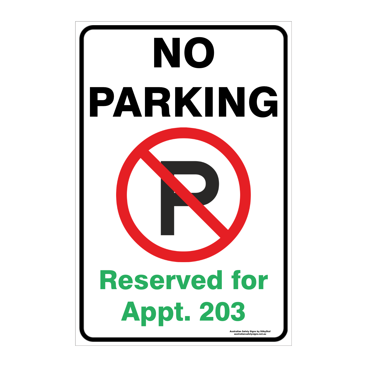 CUSTOM PARKING SIGN