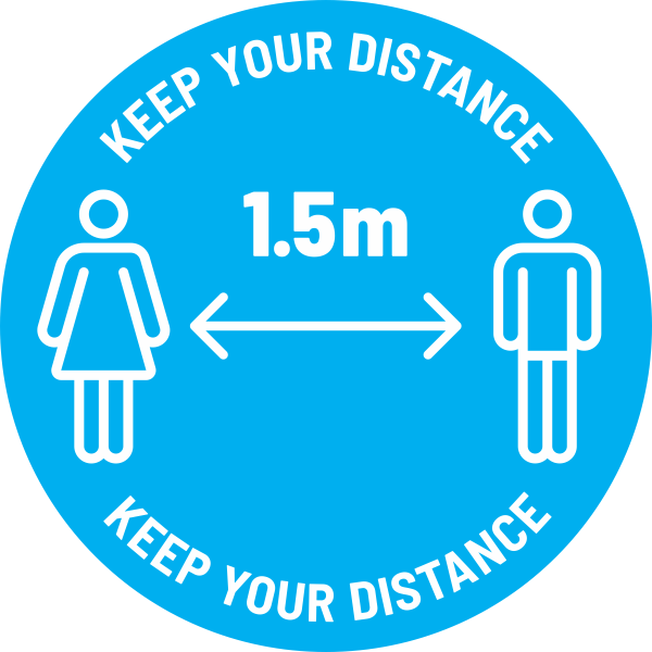 Covid-19 Social Distancing Floor Decals