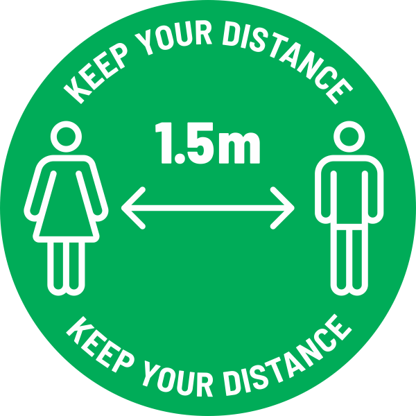 Covid-19 Social Distancing Floor Decals