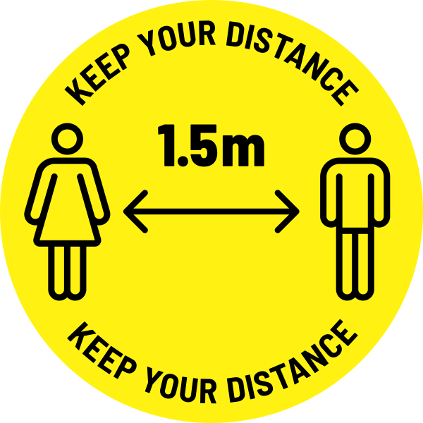 Covid-19 Social Distancing Floor Decals