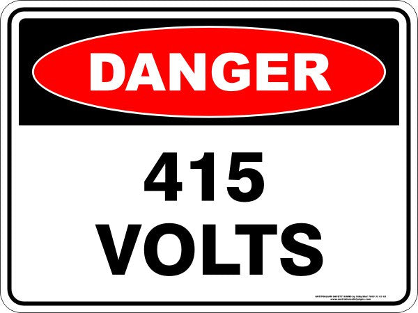 415 VOLTS Safety Sign