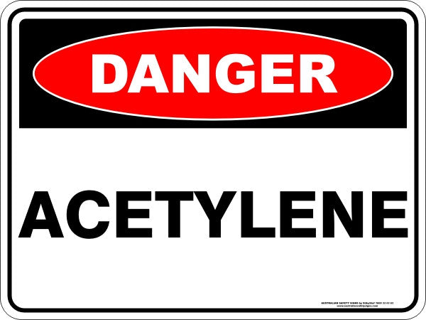ACETYLENE Safety Sign