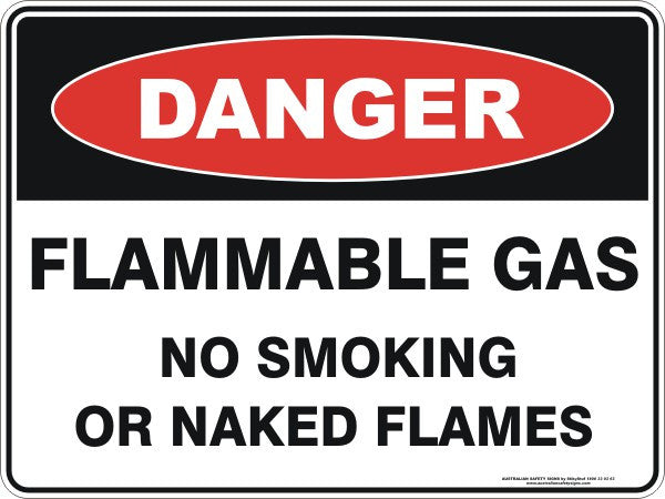 FLAMMABLE GAS NO SMOKING OR NAKED FLAMES