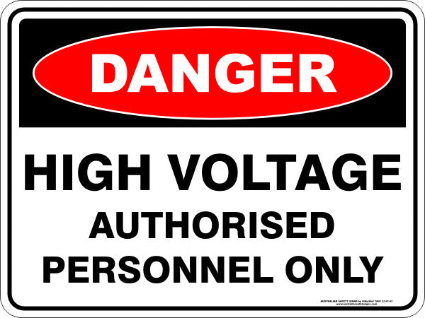 HIGH VOLTAGE AUTHORISED PERSONNEL ONLY