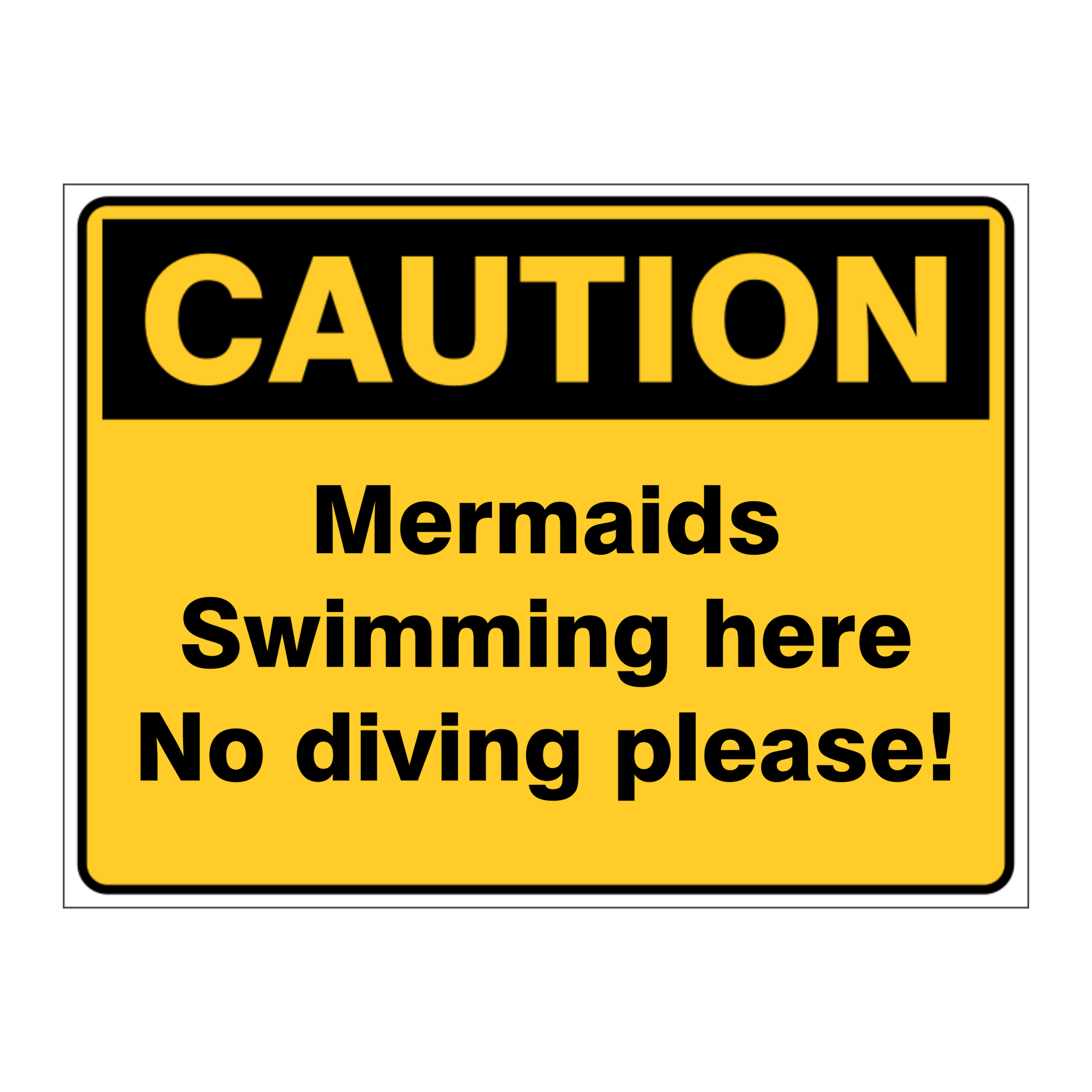 Custom Text Caution Sign