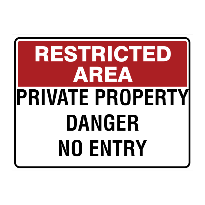 Custom Text Restricted Area Sign