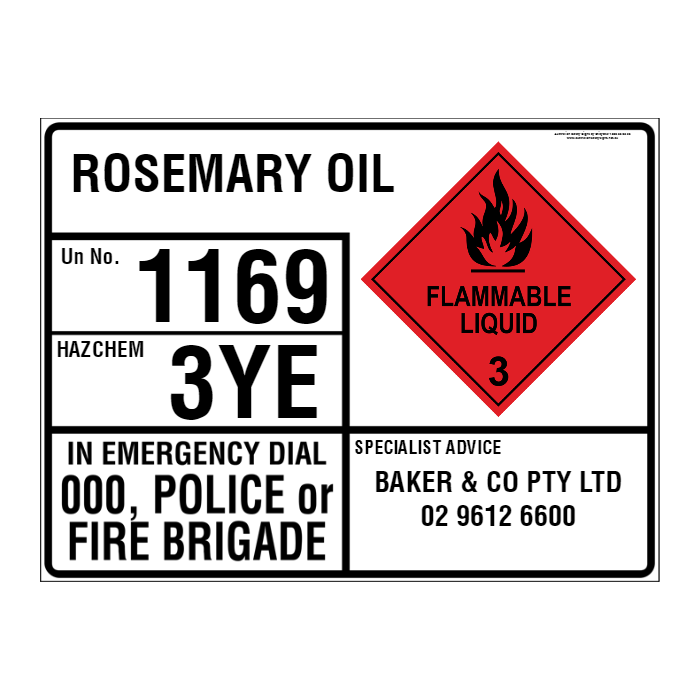 CUSTOM - EMERGENCY INFORMATION PANEL - FOR TRANSPORT