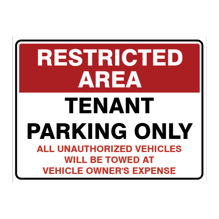 Custom Text Restricted Area Sign