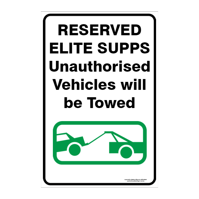 CUSTOM PARKING SIGN