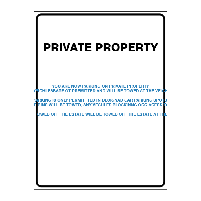 Custom Text Sign Portrait