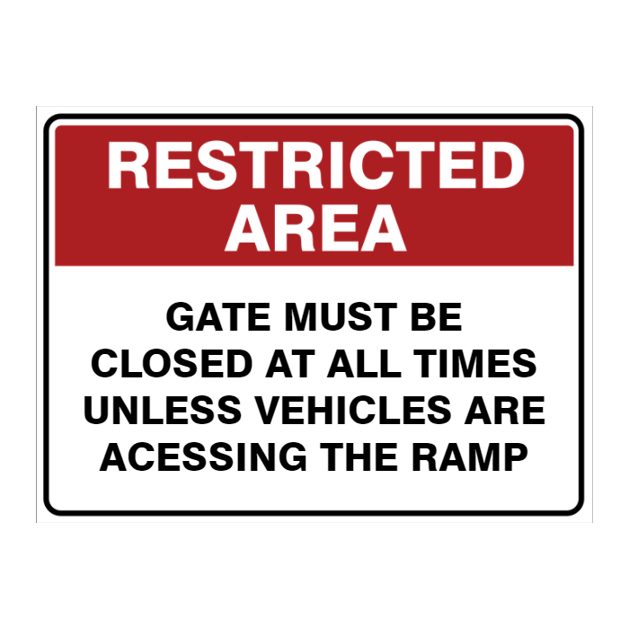 Custom Text Restricted Area Sign