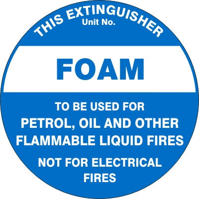 EXTINGUISHER ID MARKER FOAM