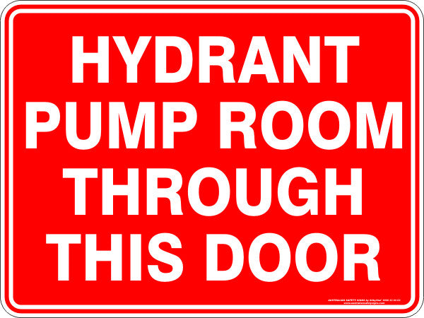 HYDRANT PUMP ROOM THROUGH THIS DOOR