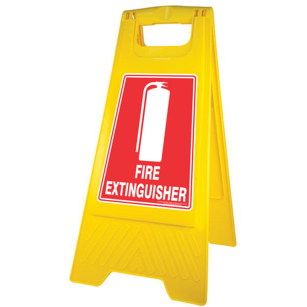 NEW FIRE EXTINGUISHER - A-FRAME FLOOR SIGN