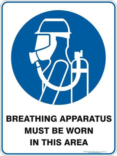 BREATHING APPARATUS MUST BE WORN IN THIS AREA