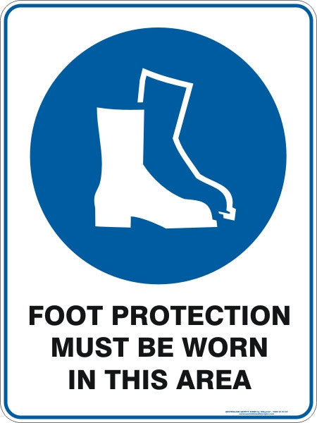 FOOT PROTECTION MUST BE WORN IN THIS AREA