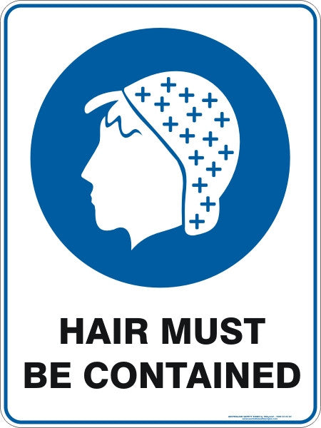HAIR MUST BE CONTAINED