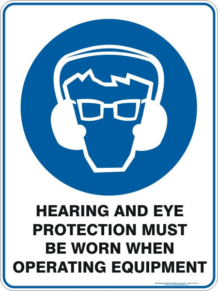 HEARING AND EYE PROTECTION MUST BE WORN WHEN OPERATING EQUIPMENT