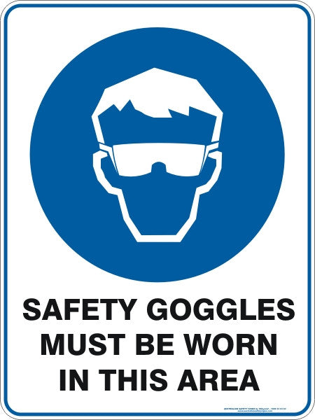SAFETY GOGGLES MUST BE WORN IN THIS AREA