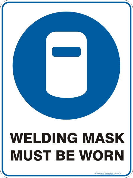 WELDING MASK MUST BE WORN